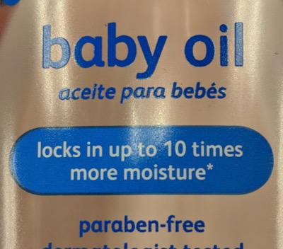 bottle of baby oil