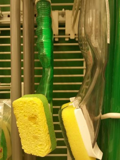 scrub brushes fill handle with soap
