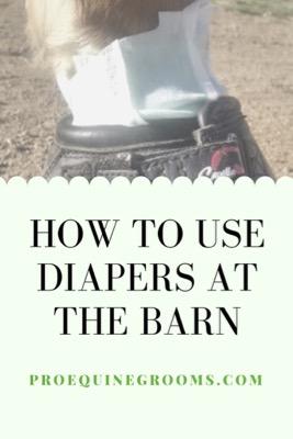 how to use diapers at the barn