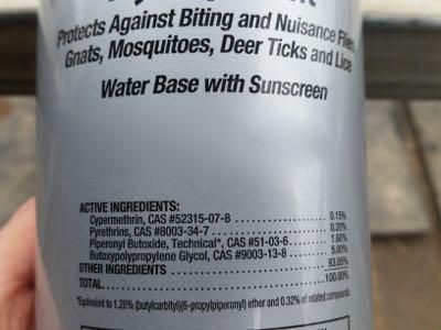 fly spray bottle with ingredients