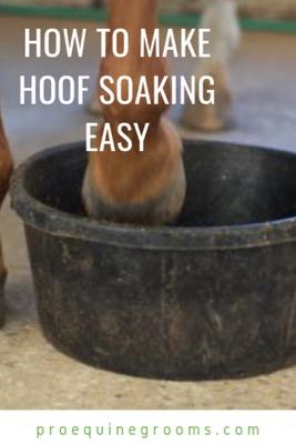 easy ways to soak hooves