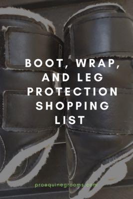 horse leg protection shopping list