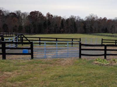 catch pens outside of larger pasture