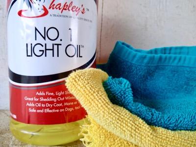 no 1 light oil and washcloths