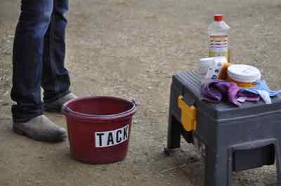 Horse show bucket and step stool 