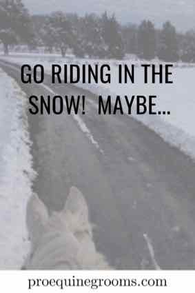 is it safe to ride in the snow