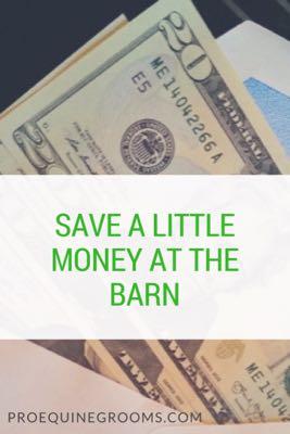 save money at the barn