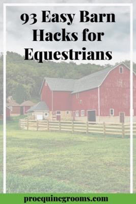 93 easy barn hacks for equestrians