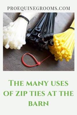 uses of zip ties at the barn