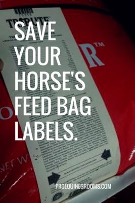 save your horses feed labesl