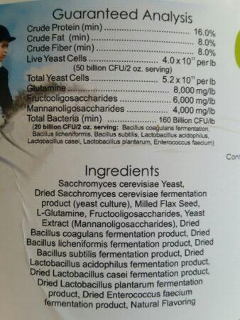 ingredients on label of probiotics