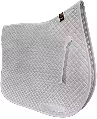 ECP Poly Cotton Quilted All Purpose Saddle Pad - White