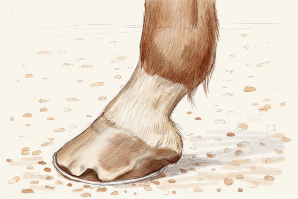 sketch of underrun heels 